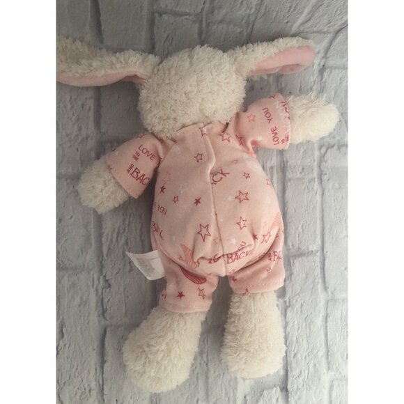 9” Nat & Jules Jammie Pals Pink Bunny Rabbit Plush Love You to the Moon and Back - Picture 2 of 5